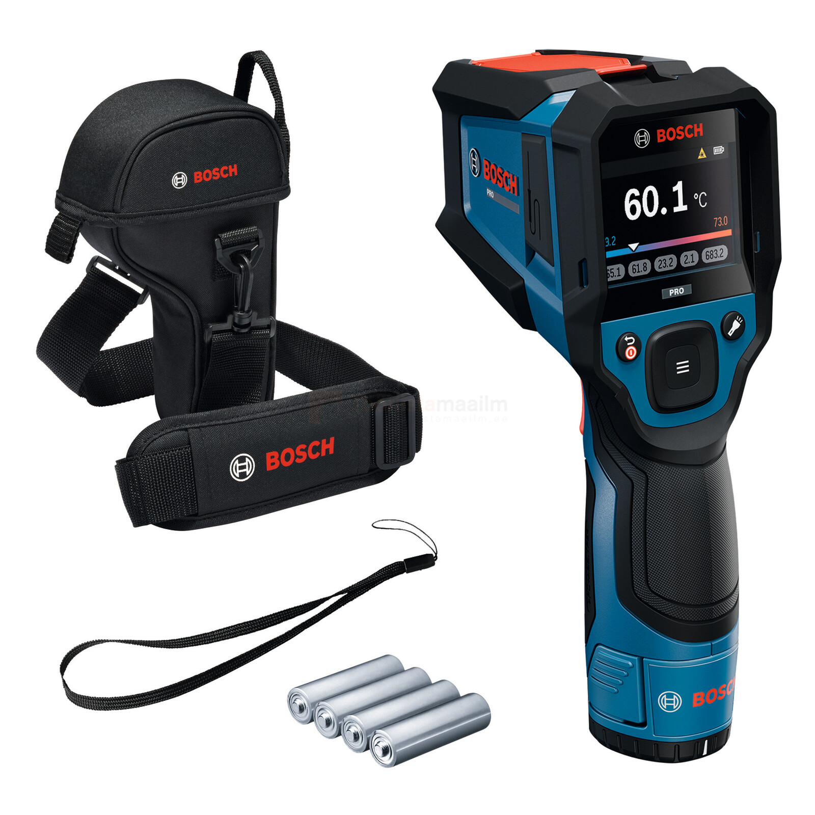 Bosch infraraudonųjų spindulių termometras GIS12V-800-16, be akumuliatoriaus ir įkroviklio